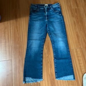 Mother The Insider Crop Step Fray